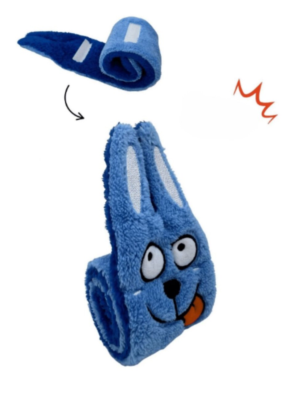 Jucărie pentru câini, Paws &amp; Whiskers, Havhav 1029, 100% MATERIAL TEXTIL PLUȘOS, Albastru - imagine 3